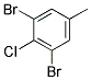 4-CHLORO-3,5-DIBROMOTOLUENE Struktur