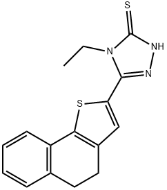 5-(4,5-DIHYDRONAPHTHO[1,2-B]THIOPHEN-2-YL)-4-ETHYL-4H-1,2,4-TRIAZOL-3-YLHYDROSULFIDE Struktur