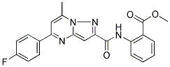 METHYL 2-({[5-(4-FLUOROPHENYL)-7-METHYLPYRAZOLO[1,5-A]PYRIMIDIN-2-YL]CARBONYL}AMINO)BENZOATE Struktur