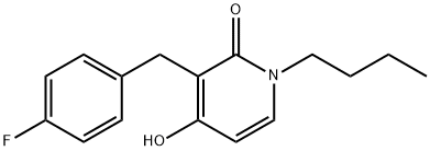 1-BUTYL-3-(4-FLUOROBENZYL)-4-HYDROXY-2(1H)-PYRIDINONE Struktur