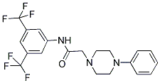 N-(3,5-BIS(TRIFLUOROMETHYL)PHENYL)-2-(4-PHENYLPIPERAZINYL)ETHANAMIDE Struktur