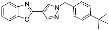 2-[1-(4-TERT-BUTYLBENZYL)-(1H)-PYRAZOL-4-YL]BENZOXAZOLE Struktur