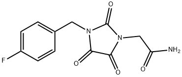 2-[3-(4-FLUOROBENZYL)-2,4,5-TRIOXO-1-IMIDAZOLIDINYL]ACETAMIDE Struktur