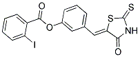 3-[(Z)-(4-OXO-2-THIOXO-1,3-THIAZOLIDIN-5-YLIDENE)METHYL]PHENYL 2-IODOBENZOATE Struktur