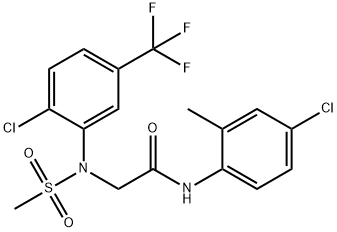 N-(4-CHLORO-2-METHYLPHENYL)-2-[2-CHLORO(METHYLSULFONYL)-5-(TRIFLUOROMETHYL)ANILINO]ACETAMIDE Struktur