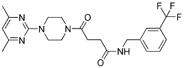 4-[4-(4,6-DIMETHYLPYRIMIDIN-2-YL)PIPERAZIN-1-YL]-4-OXO-N-[3-(TRIFLUOROMETHYL)BENZYL]BUTANAMIDE Struktur