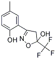 4,5-DIHYDRO-5-HYDROXY-3-(2-HYDROXY-5-METHYLPHENYL)-5-(TRIFLUOROMETHYL)ISOXAZOLE Struktur