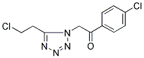 2-[5-(2-CHLOROETHYL)-1H-1,2,3,4-TETRAAZOL-1-YL]-1-(4-CHLOROPHENYL)ETHAN-1-ONE Struktur