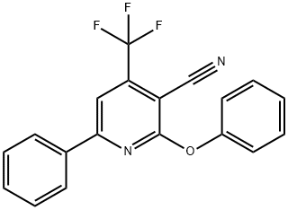 2-PHENOXY-6-PHENYL-4-(TRIFLUOROMETHYL)NICOTINONITRILE Struktur