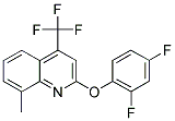 2,4-DIFLUOROPHENYL 8-METHYL-4-(TRIFLUOROMETHYL)-2-QUINOLINYL ETHER Struktur