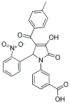 3-(3-HYDROXY-4-(4-METHYLBENZOYL)-5-(2-NITROPHENYL)-2-OXO-2H-PYRROL-1(5H)-YL)BENZOIC ACID Struktur