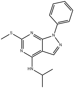 N-ISOPROPYL-6-(METHYLSULFANYL)-1-PHENYL-1H-PYRAZOLO[3,4-D]PYRIMIDIN-4-AMINE Struktur