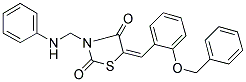 (5E)-3-(ANILINOMETHYL)-5-[2-(BENZYLOXY)BENZYLIDENE]-1,3-THIAZOLIDINE-2,4-DIONE Struktur