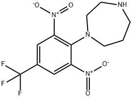 1-[2,6-DINITRO-4-(TRIFLUOROMETHYL)PHENYL]-1,4-DIAZEPANE Struktur