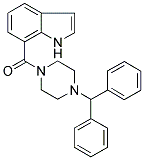 1-DIPHENYLMETHYL-4-[((1H)-INDOL-7-YL)CARBONYL]PIPERAZINE Struktur