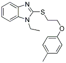 1-ETHYL-2-([2-(4-METHYLPHENOXY)ETHYL]THIO)-1H-BENZIMIDAZOLE Struktur