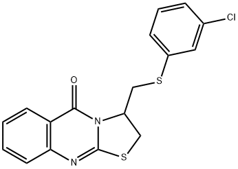 3-([(3-CHLOROPHENYL)SULFANYL]METHYL)-2,3-DIHYDRO-5H-[1,3]THIAZOLO[2,3-B]QUINAZOLIN-5-ONE Struktur