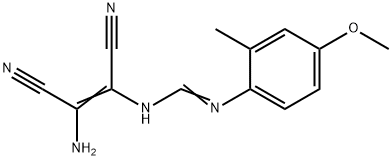 N'-[(Z)-2-AMINO-1,2-DICYANOETHENYL]-N-(4-METHOXY-2-METHYLPHENYL)IMINOFORMAMIDE Struktur