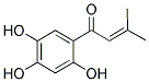 3-METHYL-1-(2,4,5-TRIHYDROXYPHENYL)BUT-2-EN-1-ONE Struktur