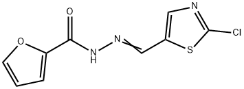 N'-[(E)-(2-CHLORO-1,3-THIAZOL-5-YL)METHYLIDENE]-2-FUROHYDRAZIDE Struktur