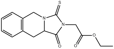 ETHYL 2-[1-OXO-3-THIOXO-1,5,10,10A-TETRAHYDROIMIDAZO[1,5-B]ISOQUINOLIN-2(3H)-YL]ACETATE Struktur