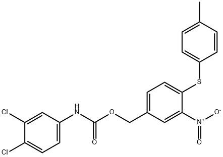 4-[(4-METHYLPHENYL)SULFANYL]-3-NITROBENZYL N-(3,4-DICHLOROPHENYL)CARBAMATE Struktur