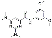 2,6-BIS(DIMETHYLAMINO)-N-(3,5-DIMETHOXYPHENYL)PYRIMIDINE-4-CARBOXAMIDE Struktur