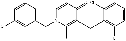 1-(3-CHLOROBENZYL)-3-(2,6-DICHLOROBENZYL)-2-METHYL-4(1H)-PYRIDINONE Struktur