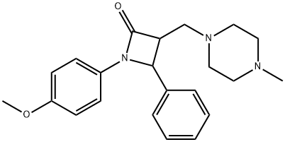 1-(4-METHOXYPHENYL)-3-[(4-METHYLPIPERAZINO)METHYL]-4-PHENYL-2-AZETANONE Struktur