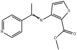 METHYL 3-([1-(4-PYRIDINYL)ETHYLIDENE]AMINO)-2-THIOPHENECARBOXYLATE Struktur