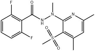 N'-[4,6-DIMETHYL-3-(METHYLSULFONYL)-2-PYRIDINYL]-2,6-DIFLUORO-N'-METHYLBENZENECARBOHYDRAZIDE Struktur