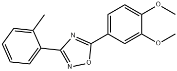 5-(3,4-DIMETHOXYPHENYL)-3-(2-METHYLPHENYL)-1,2,4-OXADIAZOLE Struktur