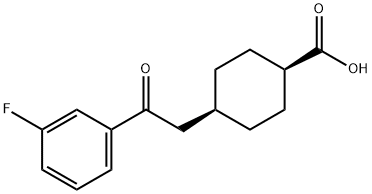 CIS-4-[2-(3-FLUOROPHENYL)-2-OXOETHYL]CYCLOHEXANE-1-CARBOXYLIC ACID Struktur