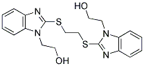 2-(2-[(2-([1-(2-HYDROXYETHYL)-1H-BENZIMIDAZOL-2-YL]THIO)ETHYL)THIO]-1H-BENZIMIDAZOL-1-YL)ETHANOL Struktur