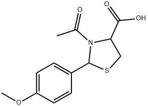 3-ACETYL-2-(4-METHOXY-PHENYL)-THIAZOLIDINE-4-CARBOXYLIC ACID Struktur