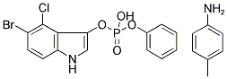 5-BROMO-4-CHLORO-3-INDOLYL PHENYL PHOSPHATE, 4-TOLUIDINE SALT Struktur