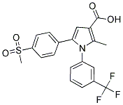 2-METHYL-5-[4-(METHYLSULFONYL)PHENYL]-1-[3-(TRIFLUOROMETHYL)PHENYL]-1H-PYRROLE-3-CARBOXYLIC ACID Struktur