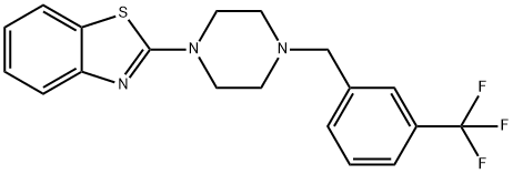 2-(4-[3-(TRIFLUOROMETHYL)BENZYL]PIPERAZINO)-1,3-BENZOTHIAZOLE Struktur