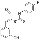 (5Z)-3-(4-FLUOROPHENYL)-5-(3-HYDROXYBENZYLIDENE)-2-THIOXO-1,3-THIAZOLIDIN-4-ONE Struktur