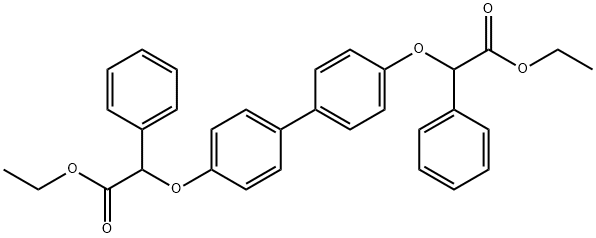 ETHYL 2-([4'-(2-ETHOXY-2-OXO-1-PHENYLETHOXY)[1,1'-BIPHENYL]-4-YL]OXY)-2-PHENYLACETATE Struktur