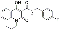 N-(4-FLUOROBENZYL)-7-HYDROXY-5-OXO-2,3-DIHYDRO-1H,5H-PYRIDO[3,2,1-IJ]QUINOLINE-6-CARBOXAMIDE Struktur