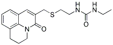 N-[2-[(2,3-DIHYDRO-5-OXO-(1H,5H)-BENZO[IJ]QUINOLIZIN-6-YL)METHYLTHIO]ETHYL]-N'-ETHYLUREA Struktur