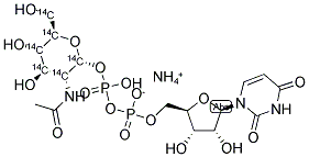 URIDINE DIPHOSPHO-N-ACETYL-D-[U-14C]-GLUCOSAMINE, AMMONIUM SALT Struktur