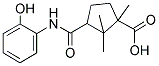 3-(2-HYDROXY-PHENYLCARBAMOYL)-1,2,2-TRIMETHYL-CYCLOPENTANECARBOXYLIC ACID Struktur