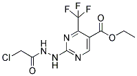 ETHYL 2-[2-(2-CHLOROACETYL)HYDRAZINO]-4-(TRIFLUOROMETHYL)-5-PYRIMIDINECARBOXYLATE Struktur