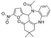 10-ACETYL-3,3-DIMETHYL-11-(5-NITRO-2-FURYL)-2,3,4,5,10,11-HEXAHYDRO-1H-DIBENZO[B,E][1,4]DIAZEPIN-1-ONE Struktur