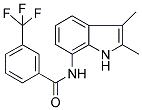 N-(2,3-DIMETHYL-(1H)-INDOL-7-YL)-3-(TRIFLUOROMETHYL)BENZAMIDE Struktur