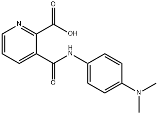 3-(N-(4-(DIMETHYLAMINO)PHENYL)CARBAMOYL)PYRIDINE-2-CARBOXYLIC ACID Struktur