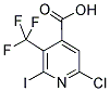 2-CHLORO-6-IODO-5-(TRIFLUOROMETHYL)PYRIDINE-4-CARBOXYLIC ACID Struktur