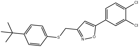 3-(([4-(TERT-BUTYL)PHENYL]SULFANYL)METHYL)-5-(3,4-DICHLOROPHENYL)ISOXAZOLE Struktur